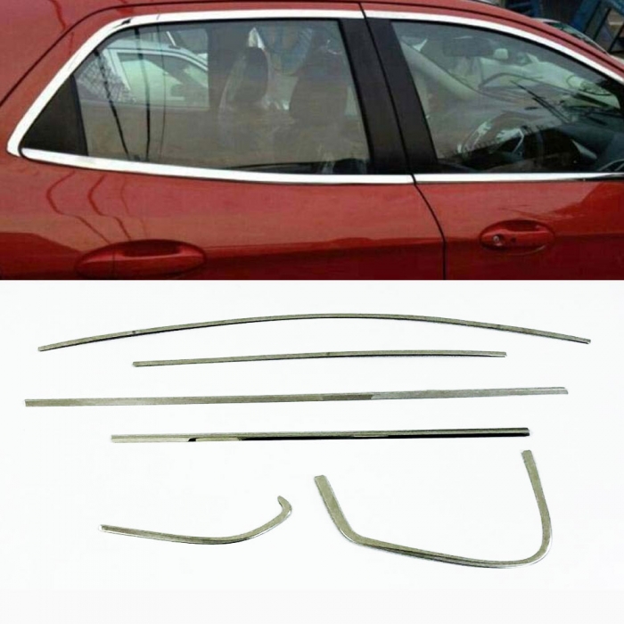 Hyundai i20 Full Window Chrome Garnish Trims (Set Of 12Pcs.) Hyundai i20 Full Window Chrome Garnish Trims (Set Of 12Pcs.)