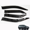 Toyota Old Fortuner Car Window Door Visor with Chrome Line (Set Of 4Pcs.)