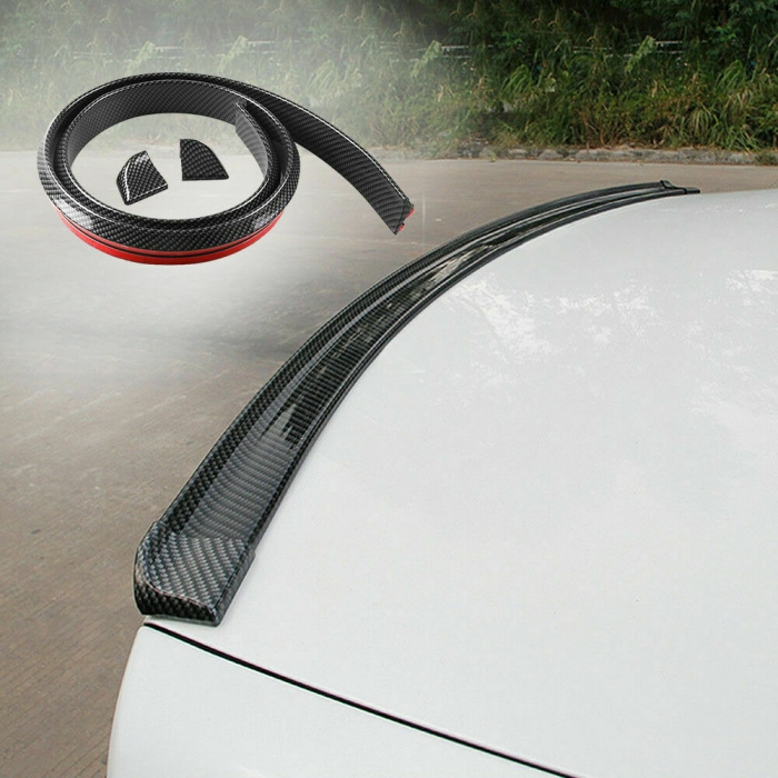 Car Rear Roof/Trunk Spoiler Wing Lip For Sedan Car in Glossy Stylish Carbon Fiber Finish Car Rear Roof/Trunk Spoiler Wing Lip For Sedan Car in Glossy Stylish Carbon Fiber Finish