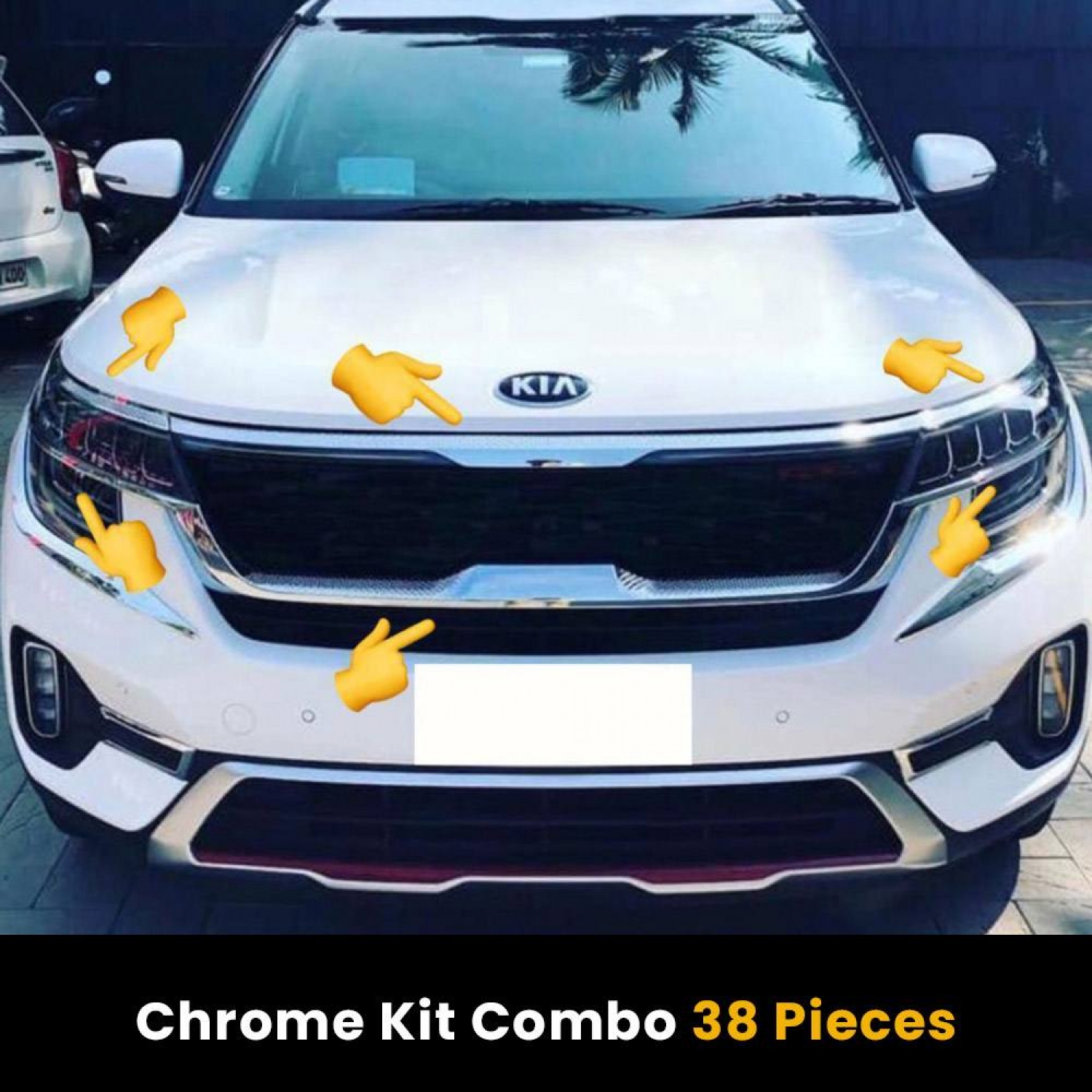 Kia Seltos Exterior Chrome Body Show Kit Combo (Set of 38 Pcs.)