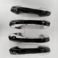 Cnleague Door Handle Cover for Kia Sonet 2020 Onwards - Black with Chrome