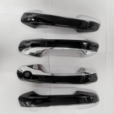 Cnleague Door Handle Cover for Kia Carens 2022 Onwards - Black with Chrome
