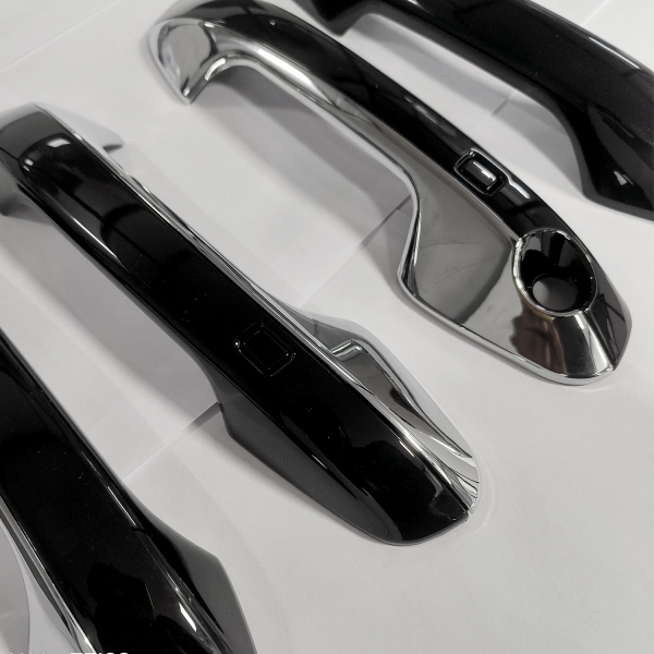 Cnleague Door Handle Cover for Kia Carens 2022 Onwards - Black with Chrome