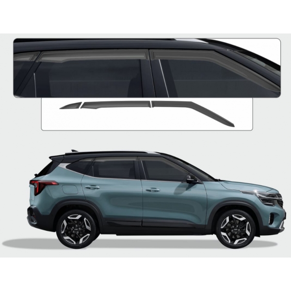 Galio Kia Seltos 2019 Onwards Window Door Visor - Set Of 6