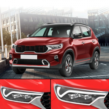 Headlamp garnish chrome kia sonet discount