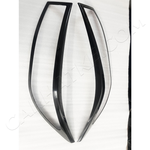 Toyota Innova Crysta 2016 Onwards Headlight And Tail Light Black Garnish Outer Trim Cover - 6 Pieces