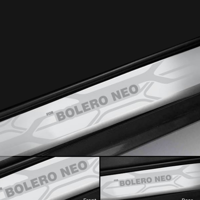 Galio Stainless Steel Door Sill Guards for Mahindra Bolero Neo 2021 Onwards Galio Stainless Steel Door Sill Guards for Mahindra Bolero Neo 2021 Onwards