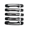 Cnleague Door Handle Cover for Mahindra Scorpio N 2022 Onwards - Black Carbon with Chrome