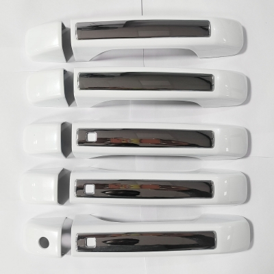 Cnleague Door Handle Cover for Mahindra Scorpio N 2022 Onwards - White with Chrome