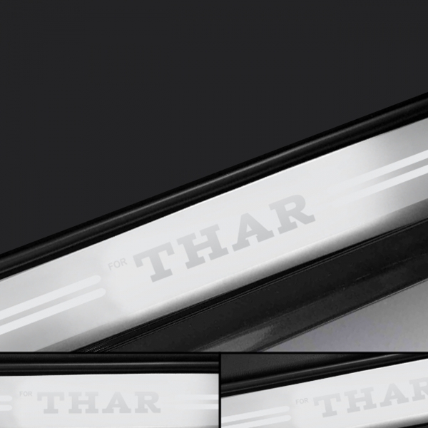 Galio Stainless Steel Door Sill Guards for Mahindra Thar 2020 Onwards