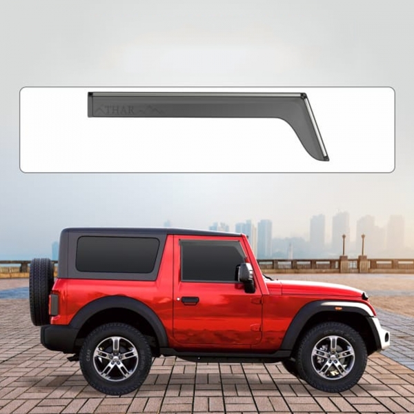 Galio Chrome Line Door Visor for Mahindra Thar 2020 Onwards