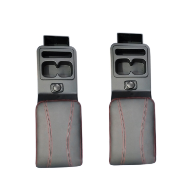 ABS Plastic Armrest With Dual USB Charging for Mahindra Thar 2020 Onwards - Black With Red Thread ABS Plastic Armrest With Dual USB Charging for Mahindra Thar 2020 Onwards - Black With Red Thread