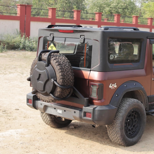 Monster Style Stepney Cover Lock for Mahindra Thar 2020 Onwards