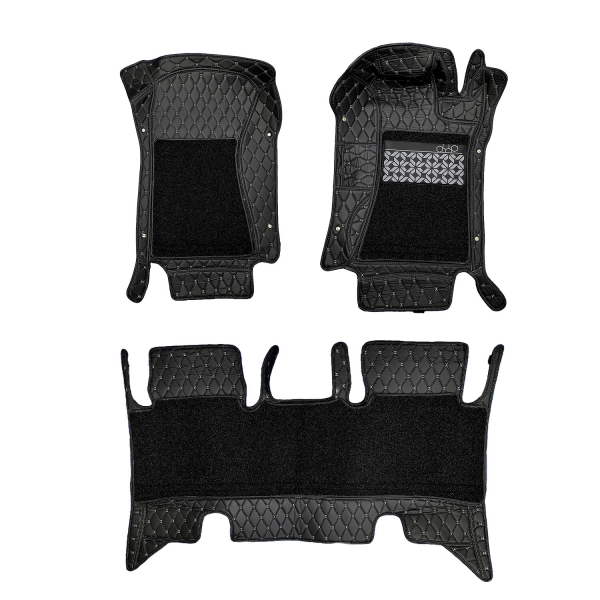 7D Car Floor Mats for Maruti Suzuki Swift 2018 Onwards - Black Color