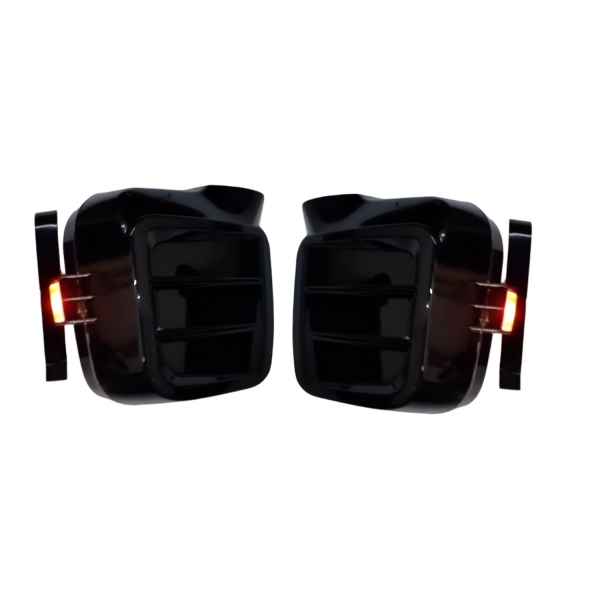 Wrangler Design Mirror Cover with LED for Mahindra Thar Roxx 2024 Onwards - Glossy Black