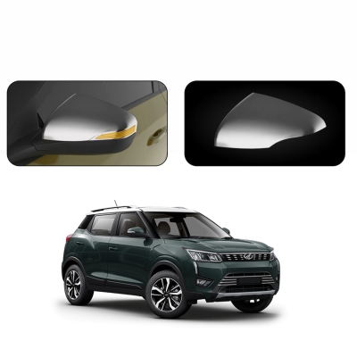 Galio ORVM Mirror Chrome Cover for Mahindra XUV 300 2019 Onwards - With Indicator Cut Galio ORVM Mirror Chrome Cover for Mahindra XUV 300 2019 Onwards - With Indicator Cut