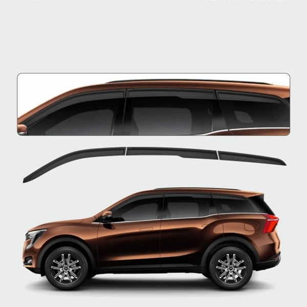Full Black Door Visor for Mahindra XUV 700 2021 Onwards Full Black Door Visor for Mahindra XUV 700 2021 Onwards