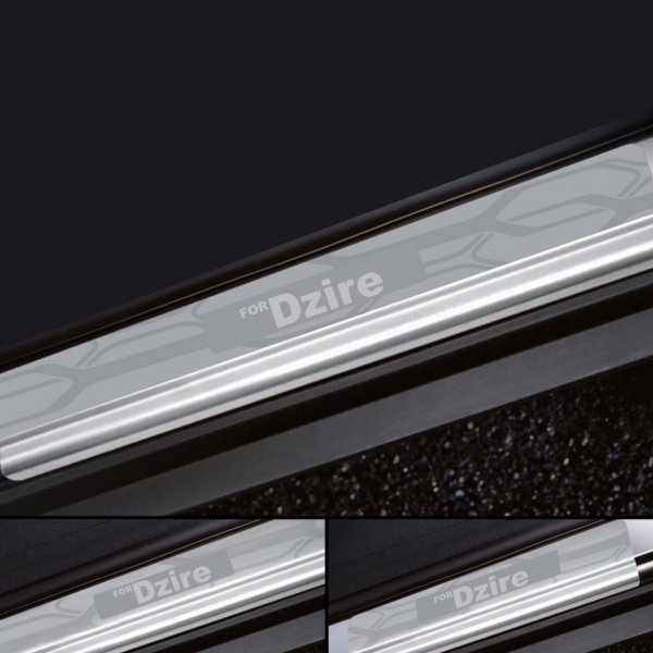 Galio Stainless Steel Door Sill Guards for Maruti Suzuki Dzire 2017 Onwards