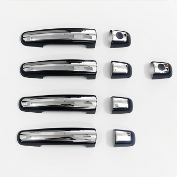 Cnleague Black with Chrome Door Handle Cover for Brezza, Victoris, Grand Vitara, Hyryder, New Swift, Swift Old, Swift Dzire Old, Ritz, SX4, Ertiga Old, Celerio, Ignis