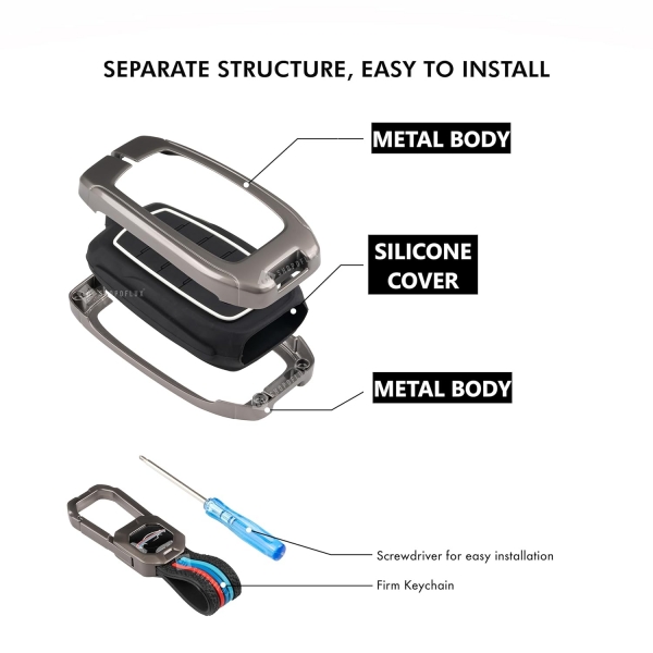 Metal key Cover For Tata Curvv, Curvv EV