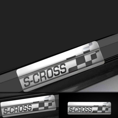 Galio Stainless Steel Door Sill Guards for Maruti Suzuki S-Cross 2017 Onwards Galio Stainless Steel Door Sill Guards for Maruti Suzuki S-Cross 2017 Onwards