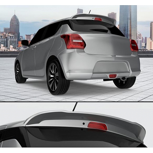CR2CARS Suzuki Swift MK4 Rear Roof Spoiler – Unpainted Fiberglass (2011-2015)