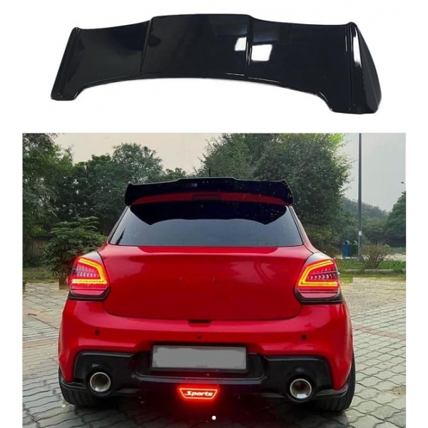 Rear Batman Spoiler for Maruti Suzuki Swift 2018-2024 - Glossy Black