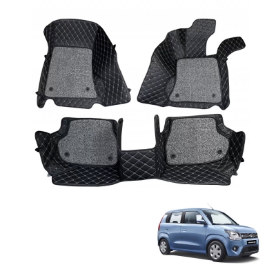 Maruti New Wagon R 2019 Premium Diamond Pattern 7D Car Floor Mats (Set of 3, Black) Maruti New Wagon R 2019 Premium Diamond Pattern 7D Car Floor Mats (Set of 3, Black)