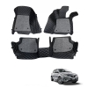 Toyota Etios Liva Premium Diamond Pattern 7D Car Floor Mats (Set of 3, Black & Beige)