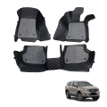 Ford New Endeavour Premium Diamond Pattern 7D Car Floor Mats (Set of 4, Black and Beige) Ford New Endeavour Premium Diamond Pattern 7D Car Floor Mats (Set of 4, Black and Beige)