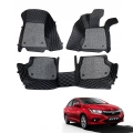 Honda City 2020 Premium Diamond Pattern 7D Car Floor Mats (Set of 3, Black & Beige) Honda City 2020 Premium Diamond Pattern 7D Car Floor Mats (Set of 3, Black & Beige)