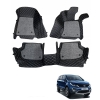 Tata Hexa Premium Diamond Pattern 7D Car Floor Mats (Set of 4, Black)