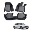 Volkswagen Passat Premium Diamond Pattern 7D Car Floor Mats (Set of 3, Black)
