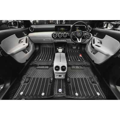 Luxury Florino Floor Mats for Audi A3 2014-2022 - Black Color Luxury Florino Floor Mats for Audi A3 2014-2022 - Black Color