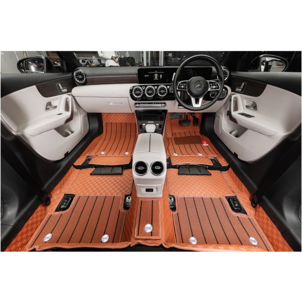 Luxury Florino Floor Mats for BMW 3 Series 2011-2019 - Tan Color