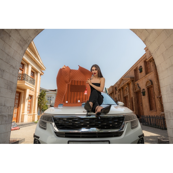 Luxury Florino Floor Mats for BMW 3 Series 2011-2019 - Tan Color