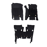 Black Luxury Florino Floor Mats for MG Hector 2019 Onwards