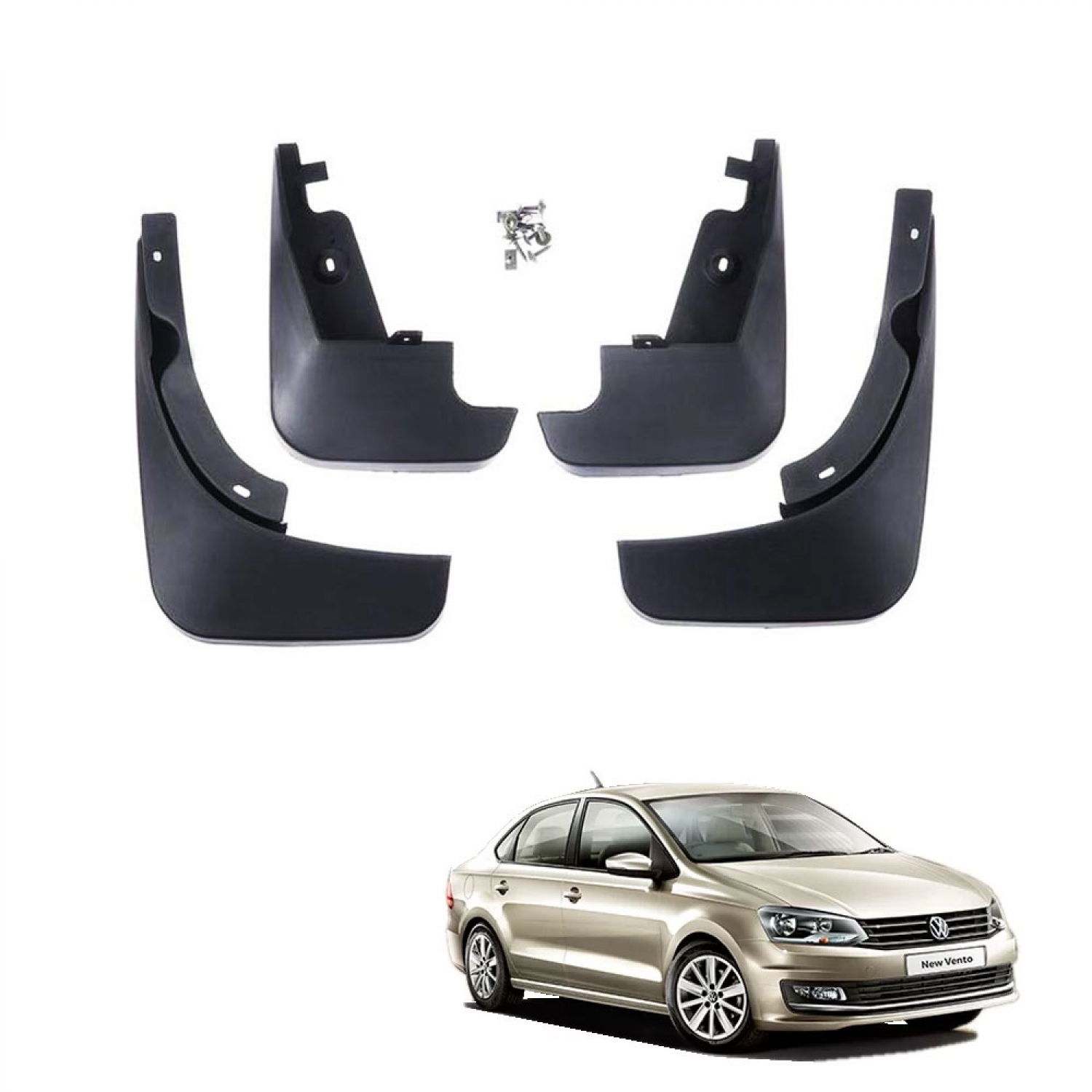 Volkswagen Vento Type 2 Techo Best Quality O.E Type Mudflap Set Of 4Pcs