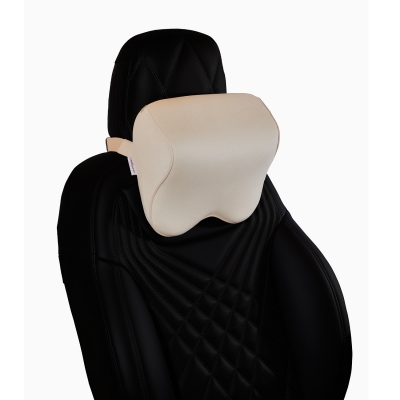Orthopedic Comfort Neck Rest for Car – Beige Color (Medium Size)