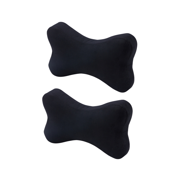Orthopedic Memory Foam Bone Neck Rest (Set of 2, Black) Orthopedic Memory Foam Bone Neck Rest (Set of 2, Black)