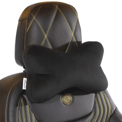 Orthopedic Memory Foam Bone Neck Rest (Set of 2, Black)