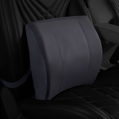 Orthopedic L4 Lumbar Support Back Cushion for Car, Chair and Office Chair - Black Color