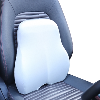 Orthopedic L5 Cozy Lumbar Support Back Cushion for Car, Chair and Office Chair - White Color