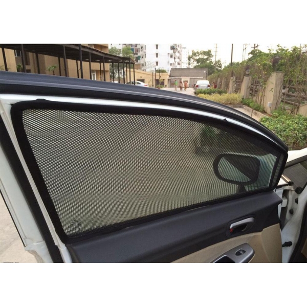 Chevrolet Sail Sedan 2014 Onwards Zipper Magnetic Window Sun Shades - 4 Pieces