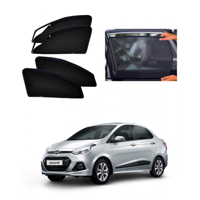 Hyundai Xcent Car Zipper Magnetic Window Sun Shades Set Of 4 Hyundai Xcent Car Zipper Magnetic Window Sun Shades Set Of 4
