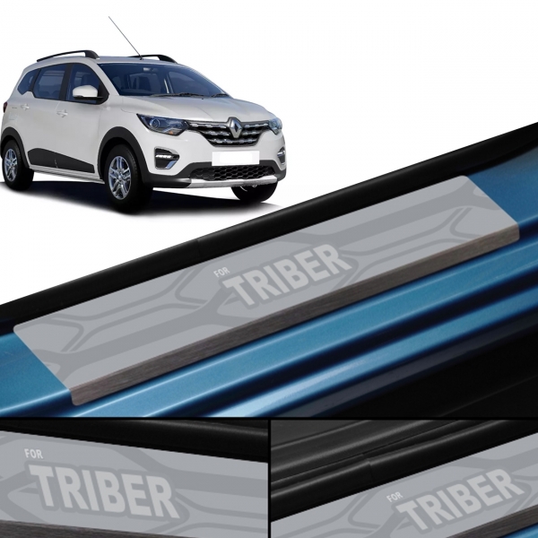 Galio Stainless Steel Door Sill Guards for Renault Triber 2019 Onwards