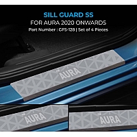 Galio Stainless Steel Door Sill Guards for Hyundai Aura 2020 Onwards