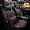 Maruti Suzuki Swift Dzire 2020 PU Leatherette Luxury Car Seat Cover With Pillow and Neck Rest  (Coffee & Black)