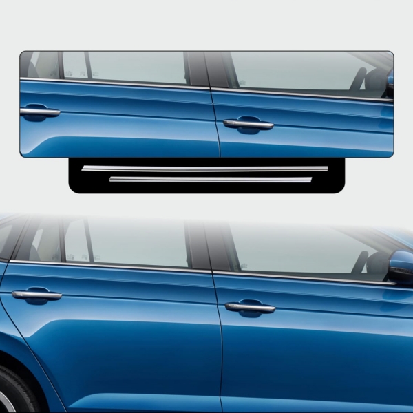 Galio Lower Window Chrome Garnish for VW Virtus 2022 Onwards Galio Lower Window Chrome Garnish for VW Virtus 2022 Onwards