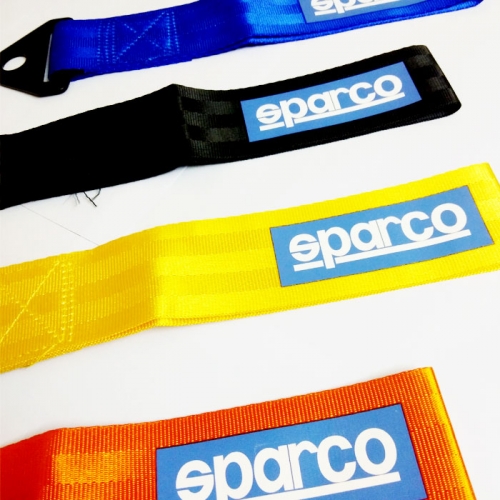 Sparco 01637RS Racing Towing-Hook-Ribbon-Red-max 3000kg-16mm Hole-FIA Approved 